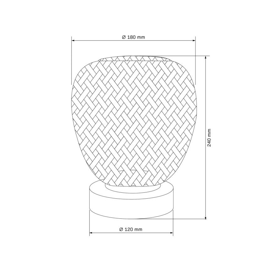 Lámpara de mesa ZANZIBAR 1xE27/20W/230V diá. 18 cm bambú