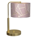 Lámpara de mesa ZIGGY 1xE27/60W/230V rosa/dorado