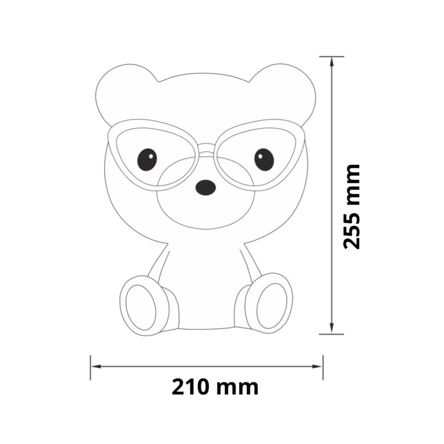 Lámpara de noche LED regulable infantil LED/2,5W ratón azul