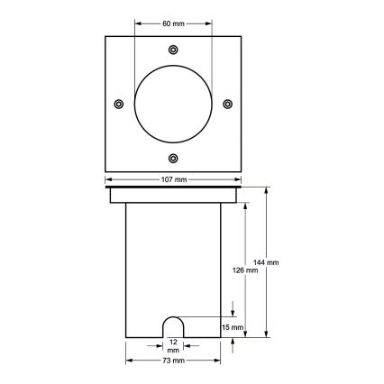 Lámpara de orientación exterior 1xGU10/35W/230V IP44 cromo mate