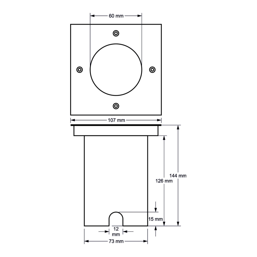 Lámpara de orientación exterior 1xGU10/35W/230V IP44 cromo mate