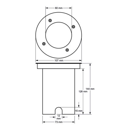 Lámpara de orientación exterior 1xGU10/35W/230V IP67 cromo mate