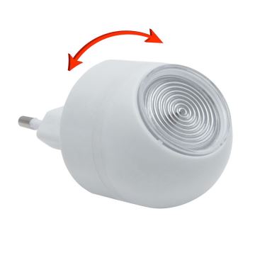 Lámpara de orientación LED con sensor crepuscular para toma LED/1W/230V