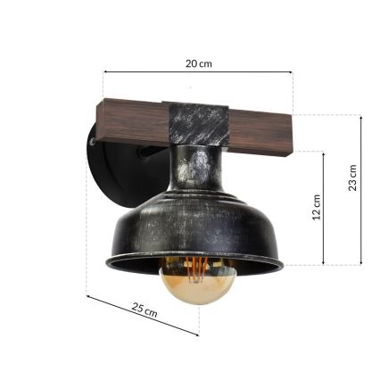 Lámpara de pared FARO 1xE27/60W/230V