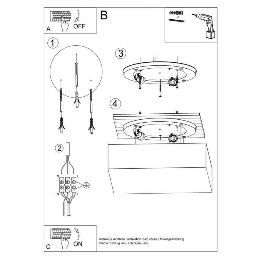 Lámpara de pared HORUS 1xE27/60W/230V negro