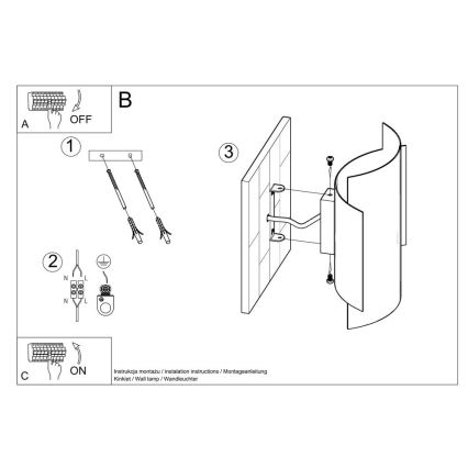 Lámpara de pared IMPACT 1xG9/40W/230V blanco