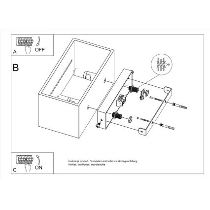 Lámpara de pared LOBO 2xG9/40W/230V blanco