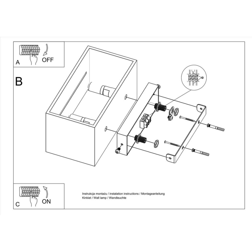 Lámpara de pared LOBO 2xG9/40W/230V blanco