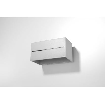 Lámpara de pared LOBO 2xG9/40W/230V gris