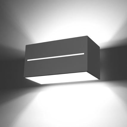 Lámpara de pared LOBO 2xG9/40W/230V gris