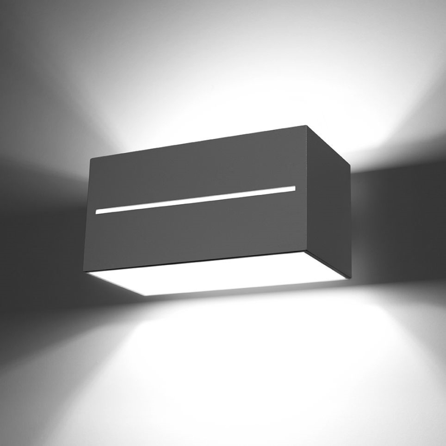 Lámpara de pared LOBO 2xG9/40W/230V gris