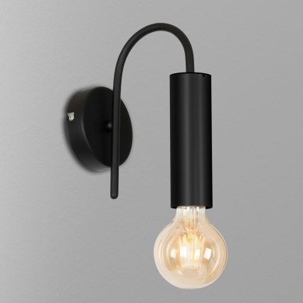 Lámpara de pared LOPPE 1xE27/60W/230V negro