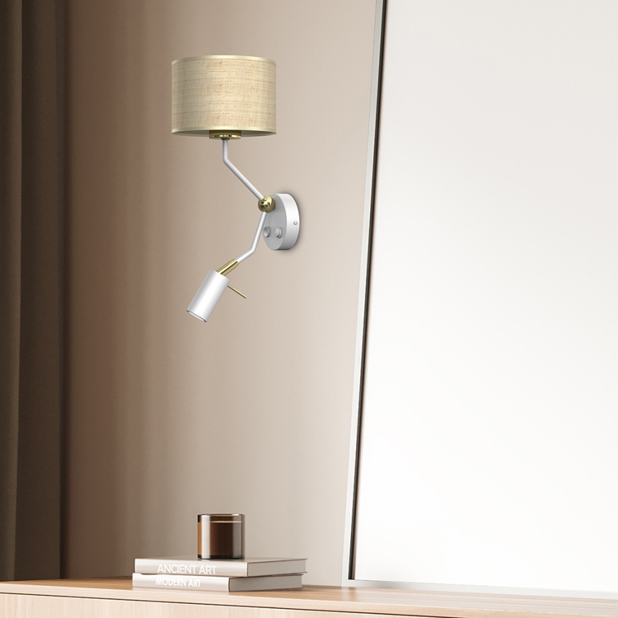 Lámpara de pared MARSHALL 1xE27/40W/230V + 1xGU10/MR11/7W