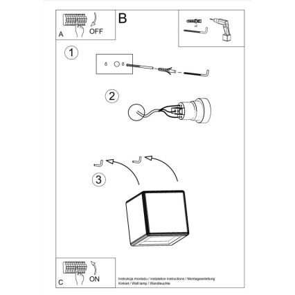 Lámpara de pared NESTA 1xE27/60W/230V