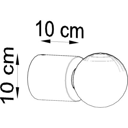 Lámpara de pared SALGADO 1xE27/60W/230V concreto