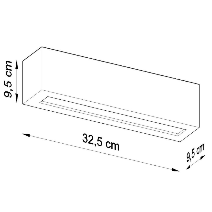 Lámpara de pared VEGA 1xE27/60W/230V negro