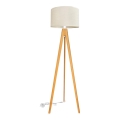 Lámpara de pie ALBA 1xE27/15W/230V color crema/roble