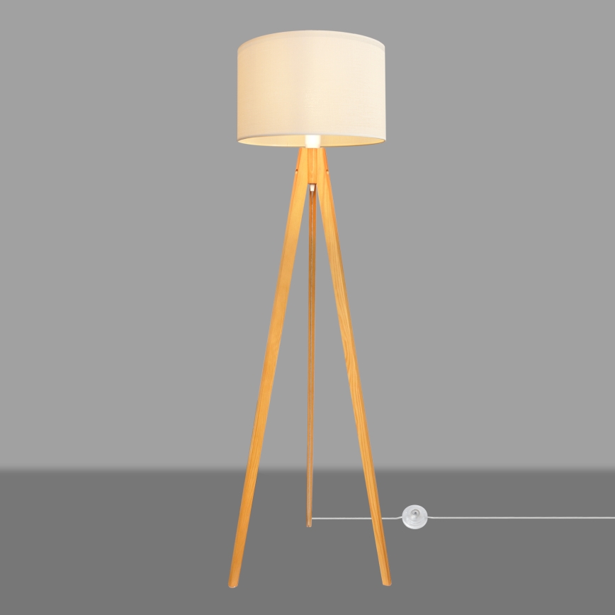 Lámpara de pie ALBA 1xE27/15W/230V color crema/roble