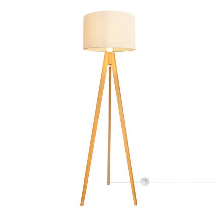 Lámpara de pie ALBA 1xE27/15W/230V color crema/roble