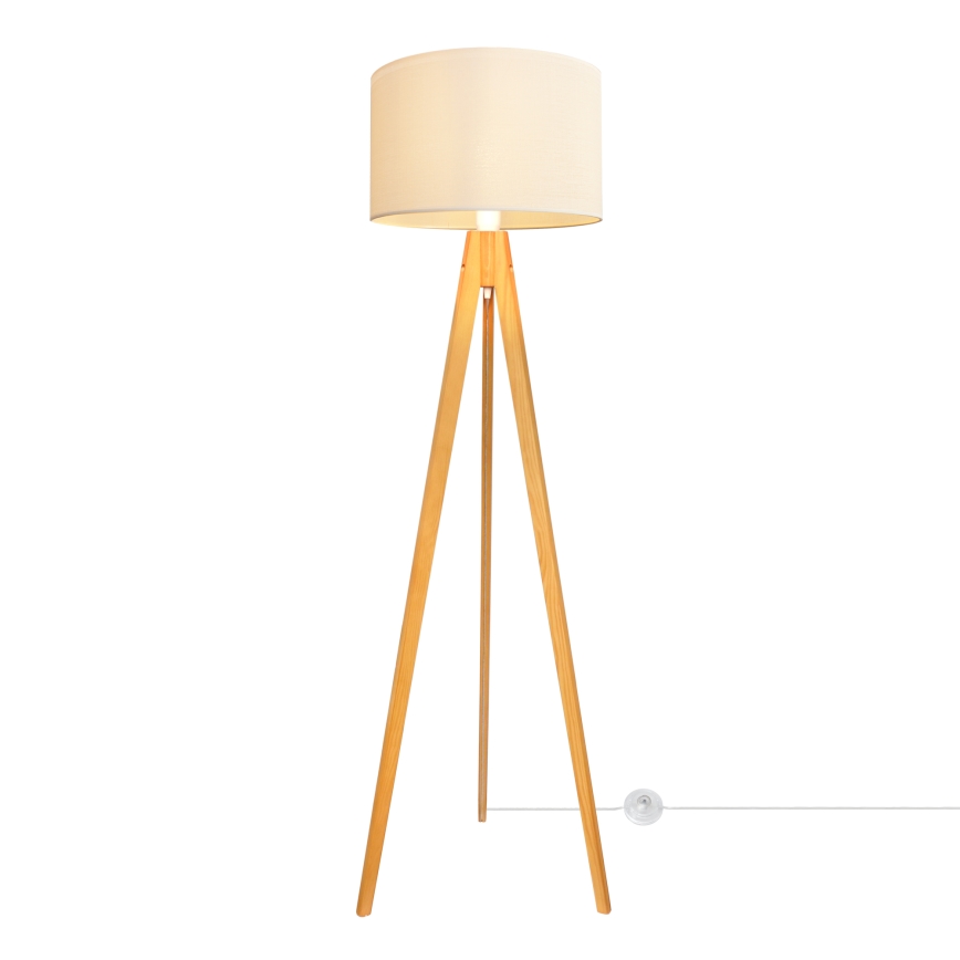 Lámpara de pie ALBA 1xE27/15W/230V color crema/roble
