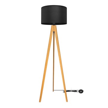 Lámpara de pie ALBA 1xE27/15W/230V negro/roble