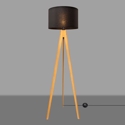 Lámpara de pie ALBA 1xE27/15W/230V negro/roble