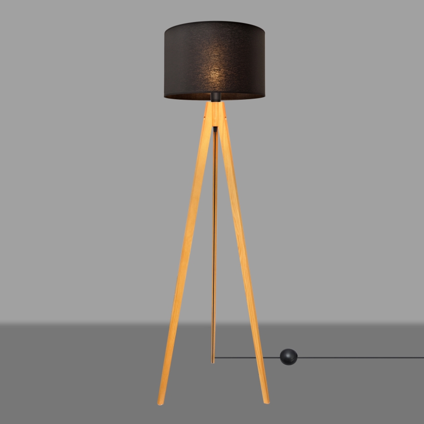 Lámpara de pie ALBA 1xE27/15W/230V negro/roble