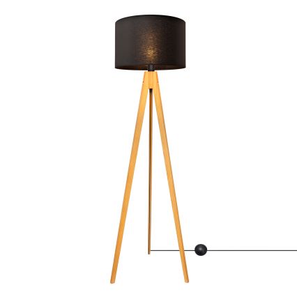 Lámpara de pie ALBA 1xE27/15W/230V negro/roble