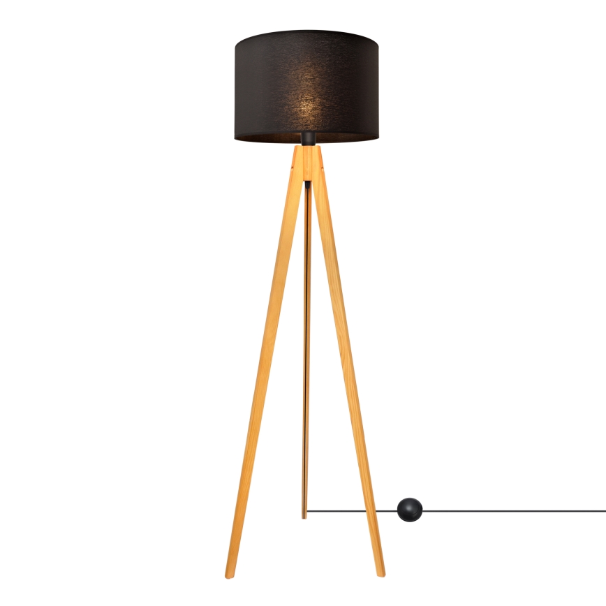 Lámpara de pie ALBA 1xE27/15W/230V negro/roble