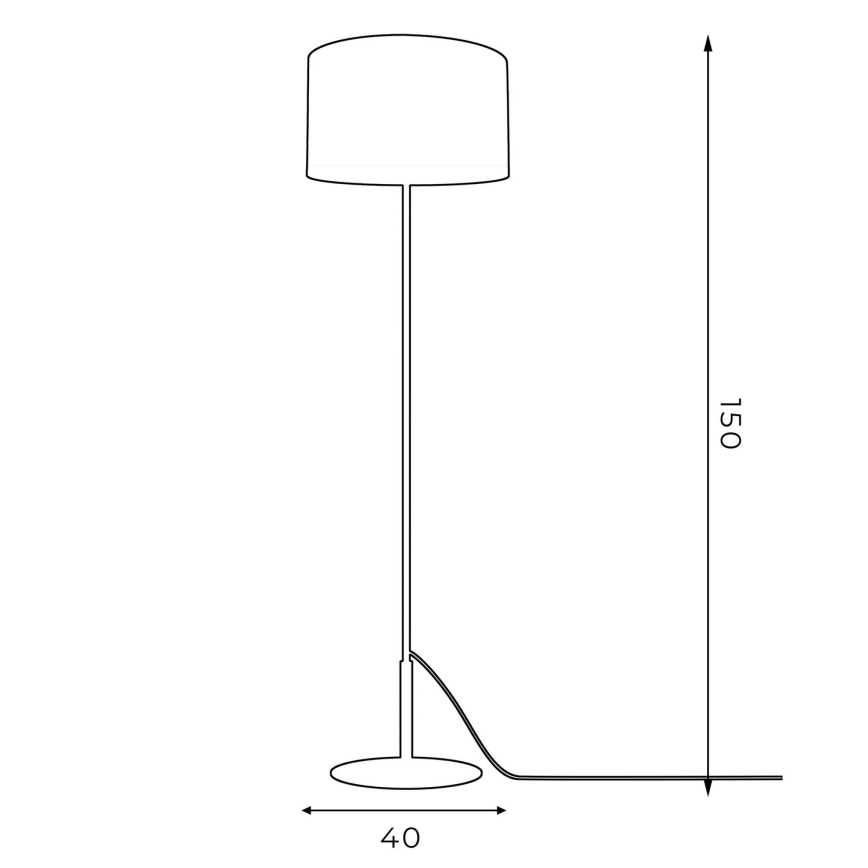 Lámpara de pie ARDEN 1xE27/60W/230V blanco/dorado