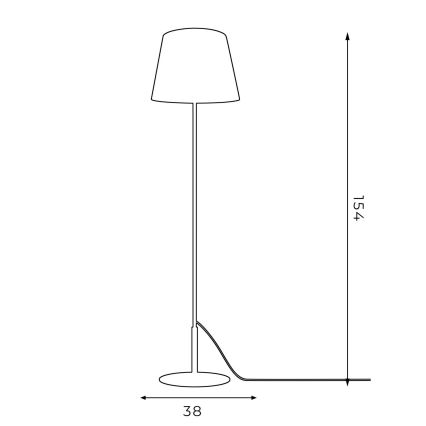 Lámpara de pie ARDEN 1xE27/60W/230V blanco/dorado