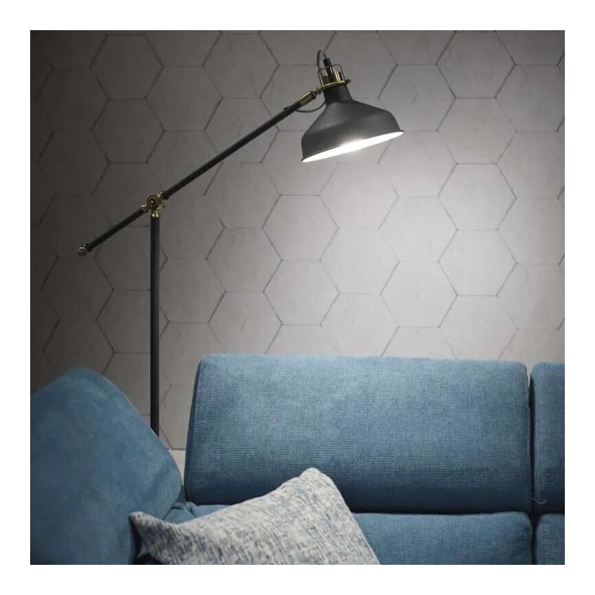 Lámpara de pie ARTHUR 1xE27/25W/230V gris