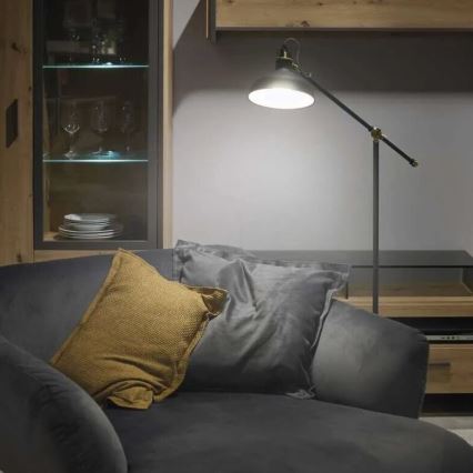 Lámpara de pie ARTHUR 1xE27/25W/230V gris