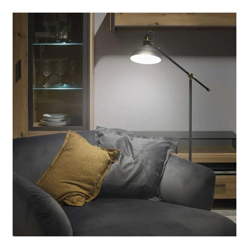 Lámpara de pie ARTHUR 1xE27/25W/230V gris