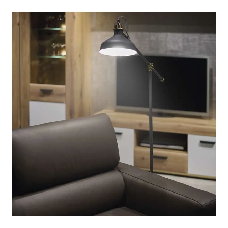 Lámpara de pie ARTHUR 1xE27/25W/230V gris