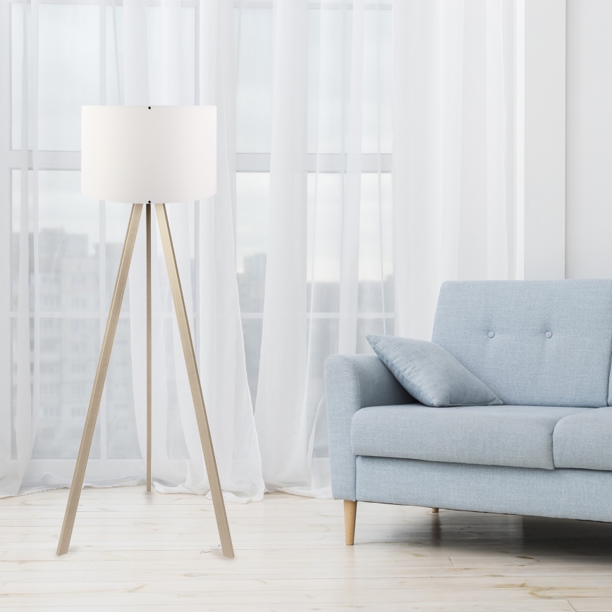 Lámpara de pie AYD 1xE27/60W/230V blanco/beige