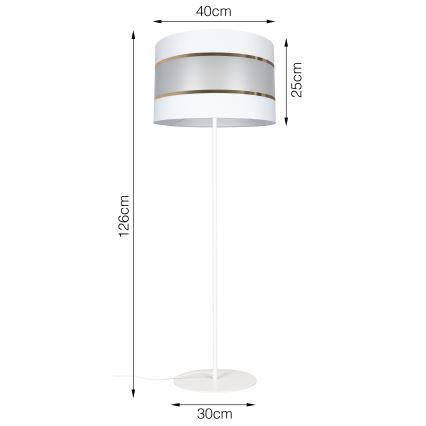 Lámpara de pie CORAL 1xE27/60W/230V blanco