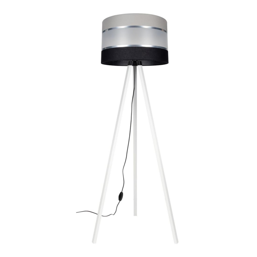 Lámpara de pie CORAL 1xE27/60W/230V blanco/negro/gris/cromo mate