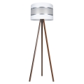 Lámpara de pie CORAL 1xE27/60W/230V marrón/blanco/cromo mate