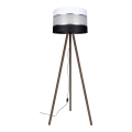 Lámpara de pie CORAL 1xE27/60W/230V marrón/negro/blanco/cromo mate