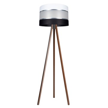 Lámpara de pie CORAL 1xE27/60W/230V marrón/negro/blanco/cromo mate