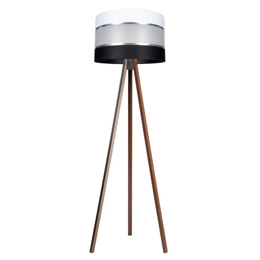 Lámpara de pie CORAL 1xE27/60W/230V marrón/negro/blanco/cromo mate