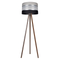 Lámpara de pie CORAL 1xE27/60W/230V marrón/negro/gris/cromo mate