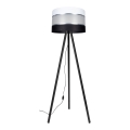 Lámpara de pie CORAL 1xE27/60W/230V wenge/negro/blanco/cromo mate