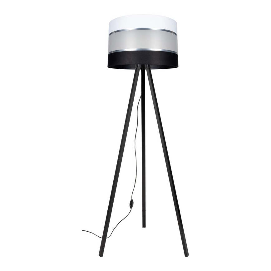 Lámpara de pie CORAL 1xE27/60W/230V wenge/negro/blanco/cromo mate
