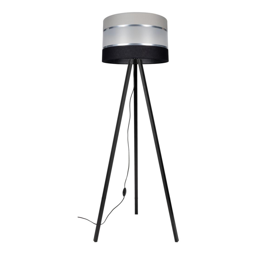 Lámpara de pie CORAL 1xE27/60W/230V wenge/negro/gris/cromo mate