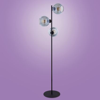 Lámpara de pie CUBUS 3xE27/60W/230V negro