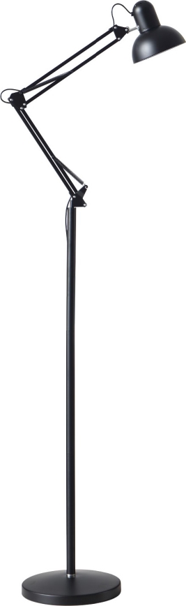 Lámpara de pie flexible AURIQ 1xE27/60W/230V 184 cm negro