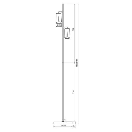 Lámpara de pie FLOR 2xGU10/8W/230V blanco