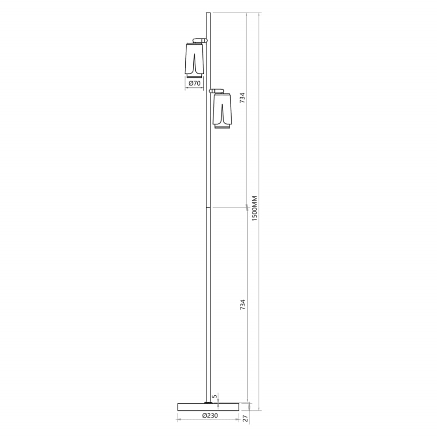 Lámpara de pie FLOR 2xGU10/8W/230V blanco
